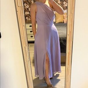 Birdy Grey One Shoulder Lavender Dress